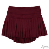 Mini Pleat Skort - Maroon