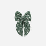 Green Floral Oversized Bow
