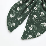 Green Floral Oversized Bow