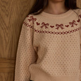 Fair Isle Bow Sweater | Rylee & Cru