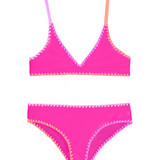 Rani Embroidered Swimsuit - Fuchsia | Limeapple