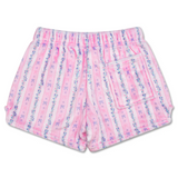 Floral Stripe Plush Shorts | iScream