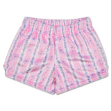 Floral Stripe Plush Shorts | iScream