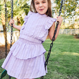 Parker Skort | Purple + Gold