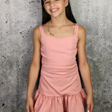 Gathered Waist Dress | Pink