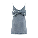 Gems Bow Denim Dress | Lola + The Boys