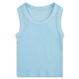 Light Blue Cropped Racer Back Tank Top