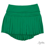 Screaming In Green Mini Pleat Skort