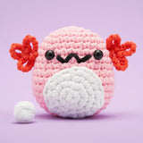 Strawberry the Axolotl Crochet Kit | Woobles
