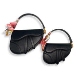 Mini Black Saddle Purse