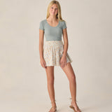 Pointelle Tee | Sea Green