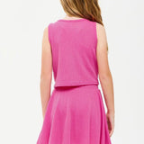 Waffle Tank & Skort Set | Pink