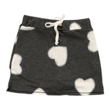 White Fuzzy Heart Skort | T2Love