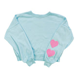 Blue Fuzzy Hearts Pullover | T2Love