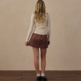 Ribbed Long Sleeve Knit Tee | Natural