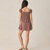 Flutter Top | Chocolate Polka Dot