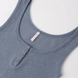 Ribbed Tank | Heathered Marine