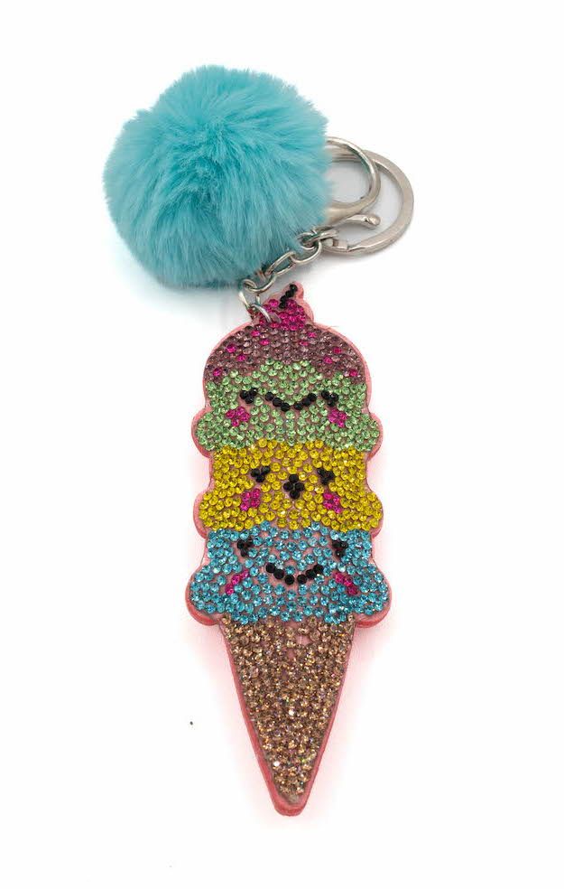 Triple Scoop Ice Cream Keychain