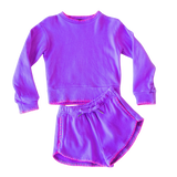 Neon Purple Stitched Shorts | FBZ