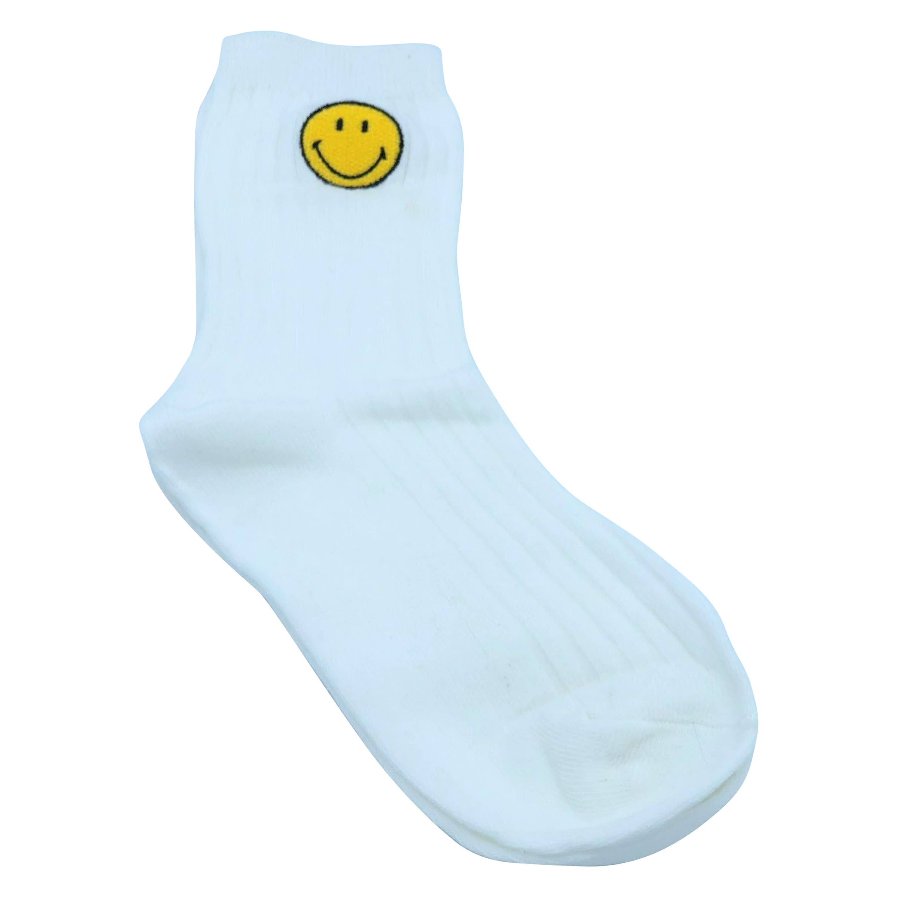 Happy Face Patch Socks