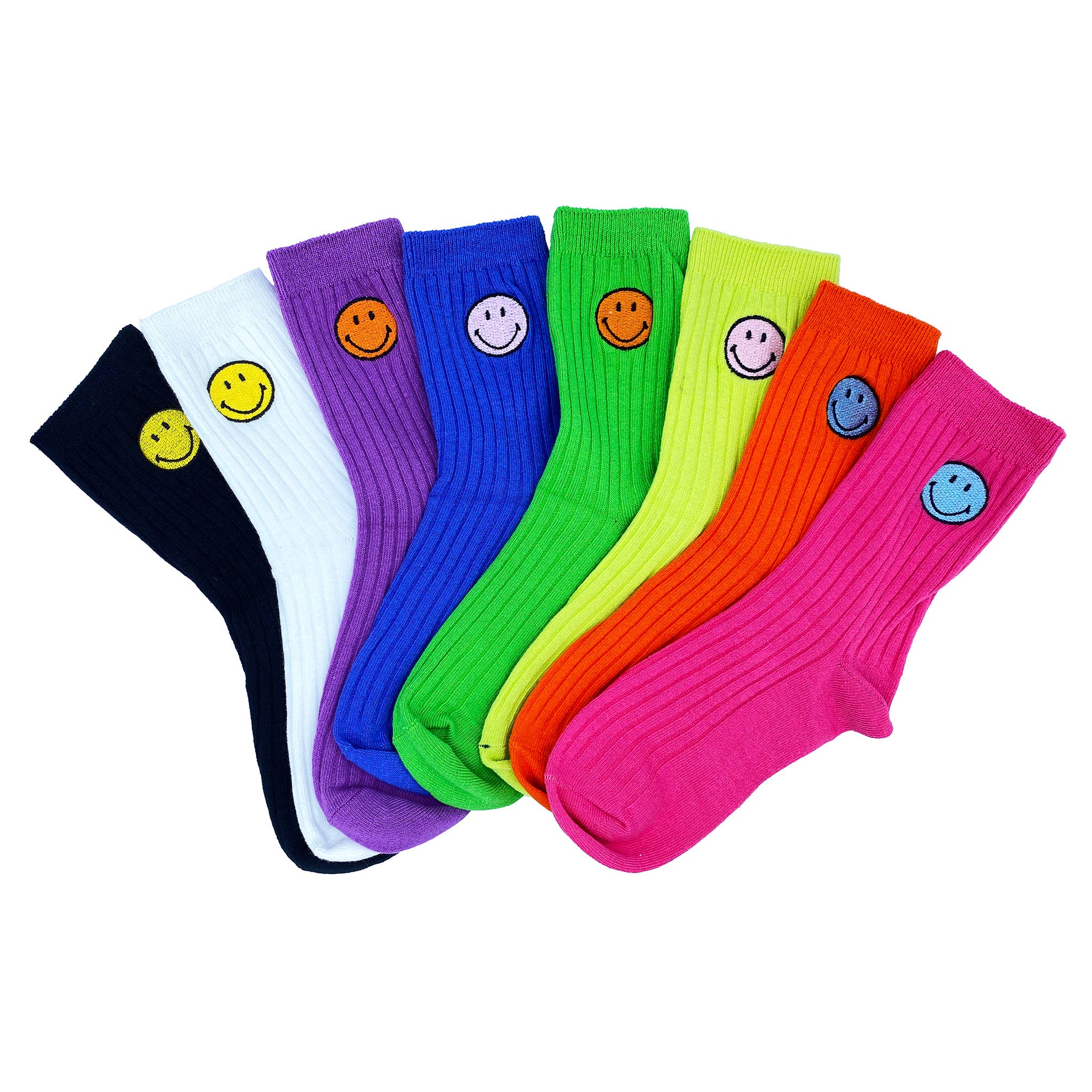 Happy Face Patch Socks