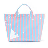 Striped Vinyl Tote