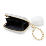 Quilted Chain Strap Wallet | White