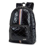 Diamond Stitch Puffer Backpack