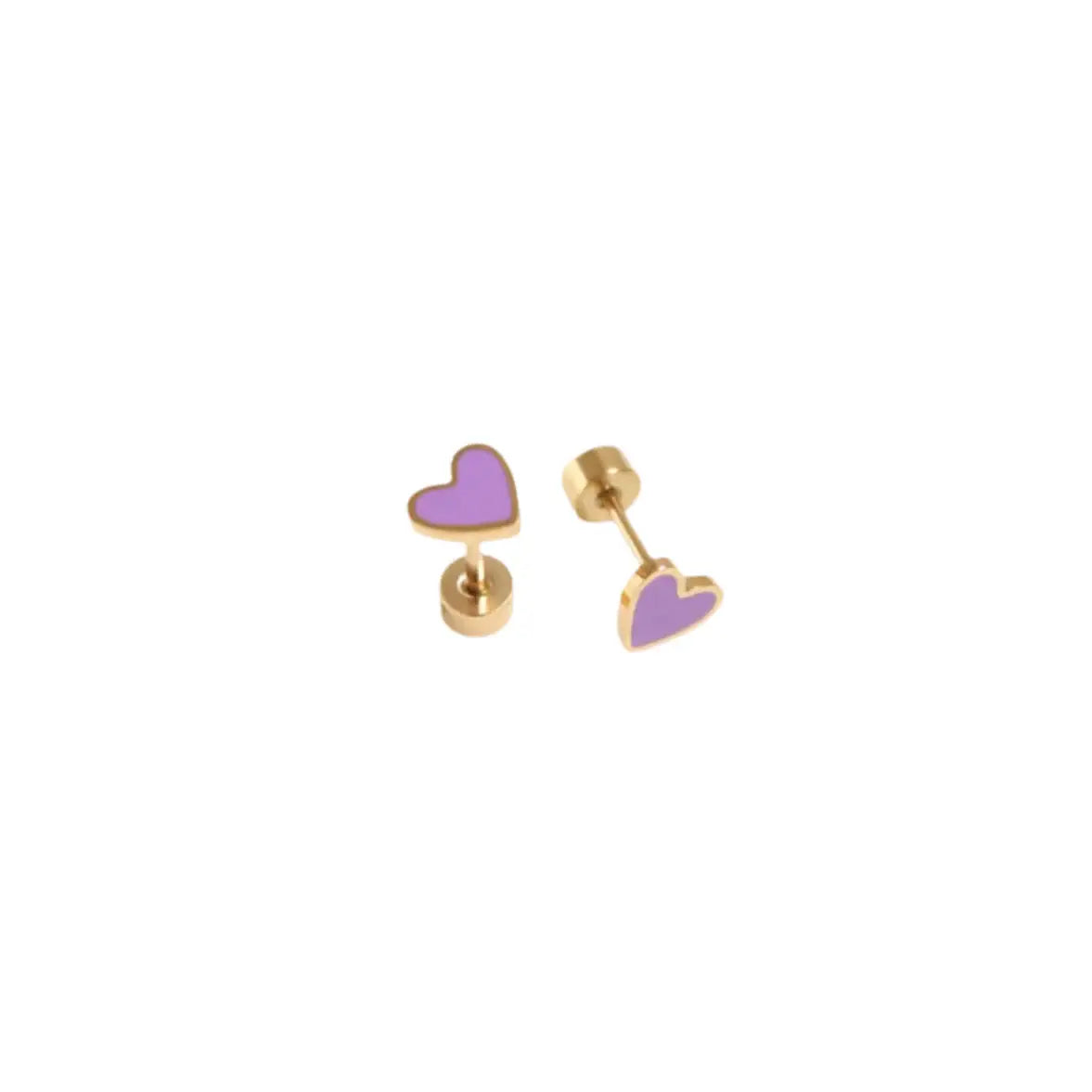 Enamel Heart Stud