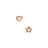 Heart + Star Studs