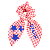 Gingham Beaded Scrunchie