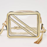 The Cline Gold Clear Stadium Crossbody
