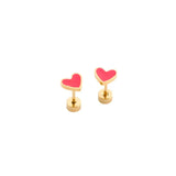 Enamel Heart Stud