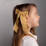 Vintage Lace Long Tail Bows - White