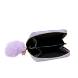 Shiny Heart Patch Wallet | Purple