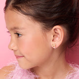 Pretty Pink Bow Clip On Earrings
