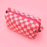Checkered Cosmetic Bag