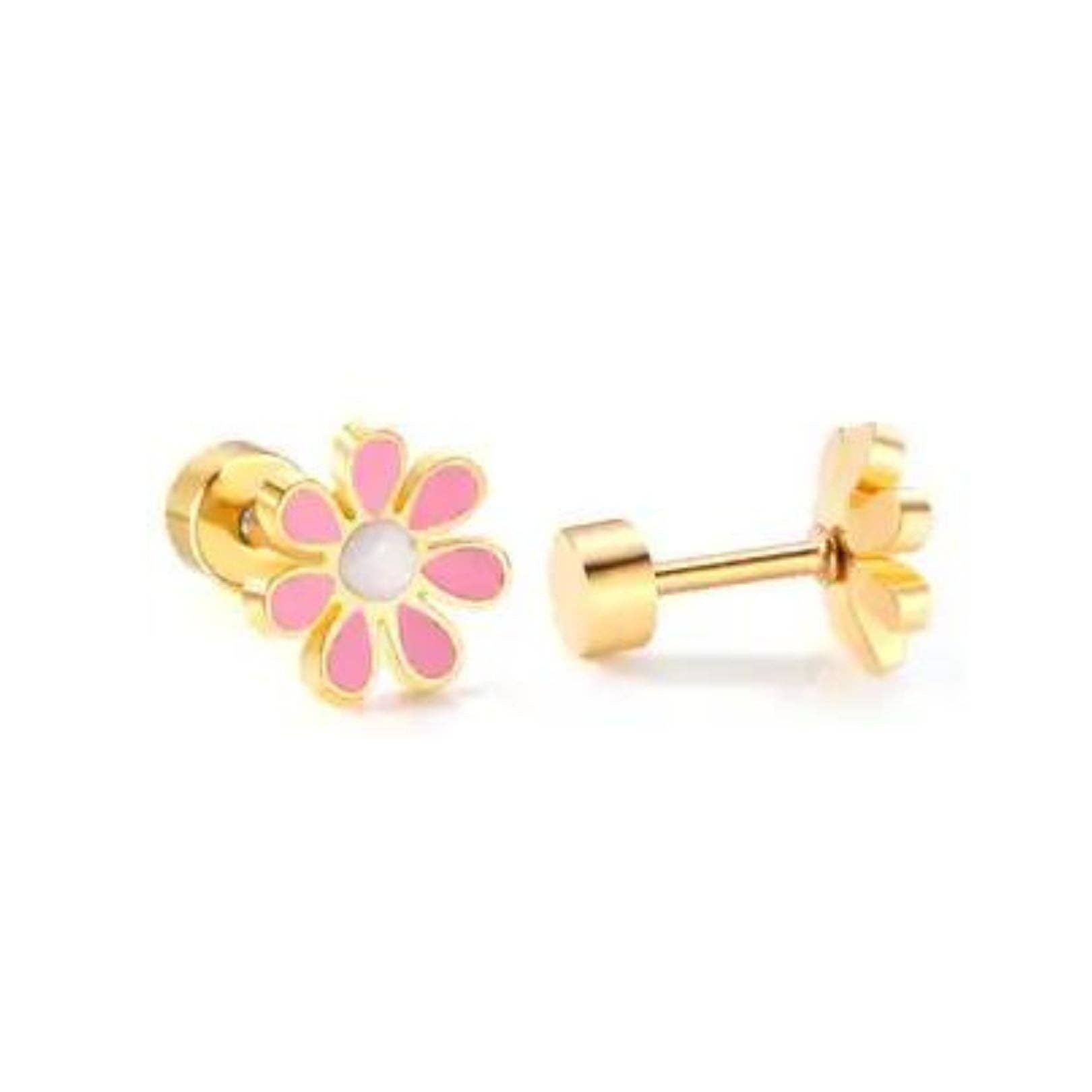 Elsie Pink Flower Stud