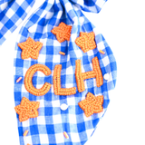 Gingham Beaded Scrunchie