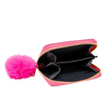 Shiny Heart Patch Wallet | Hot Pink