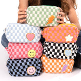 Checkered Cosmetic Bag