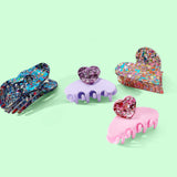 Pink Confetti Heart Clip