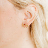 Abby Open Heart Stud