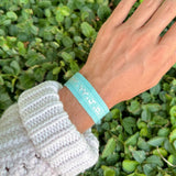 Teal WWJD Embroidered Bracelet