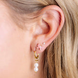 Striped Bow Stud
