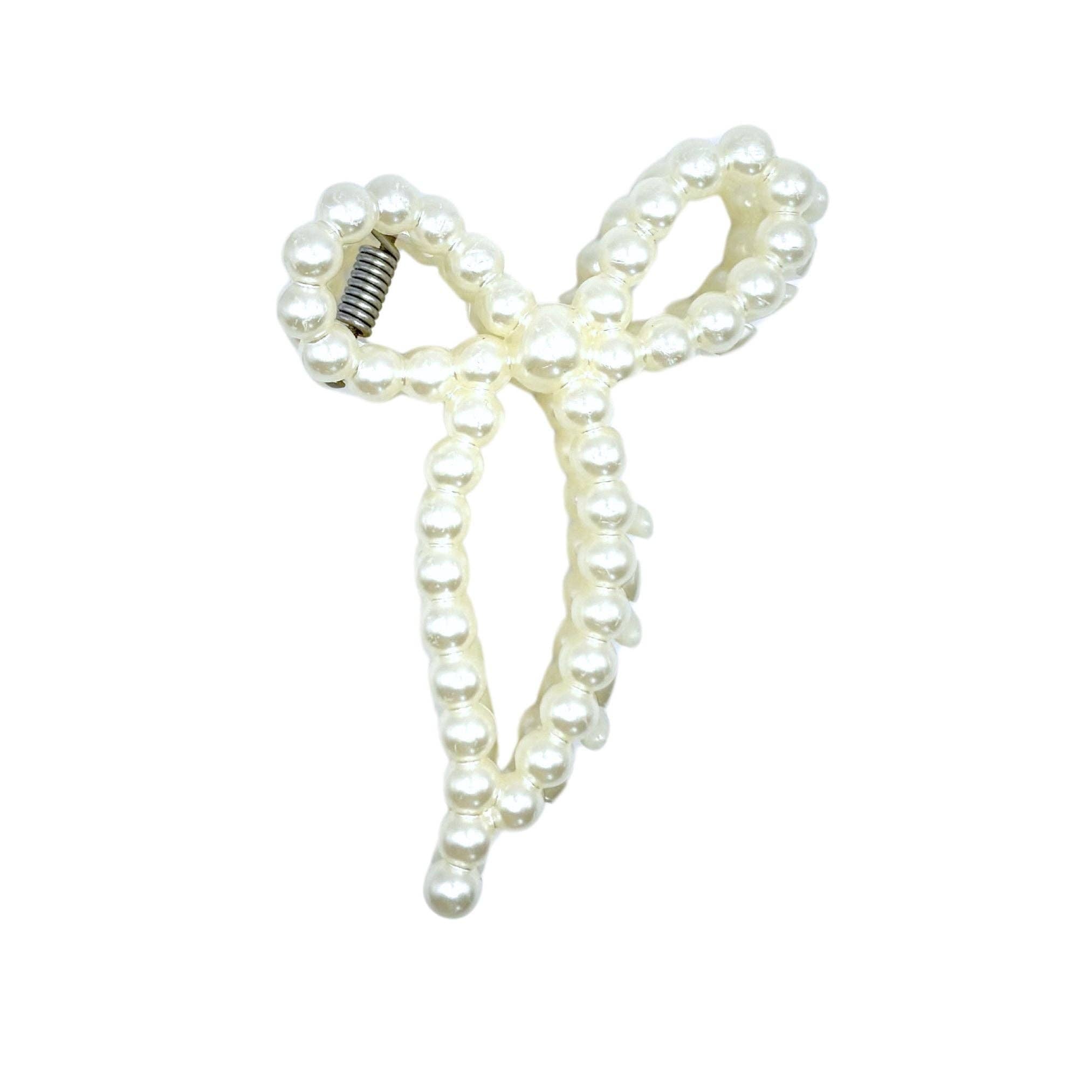 Paisley Pearl Bow Clip