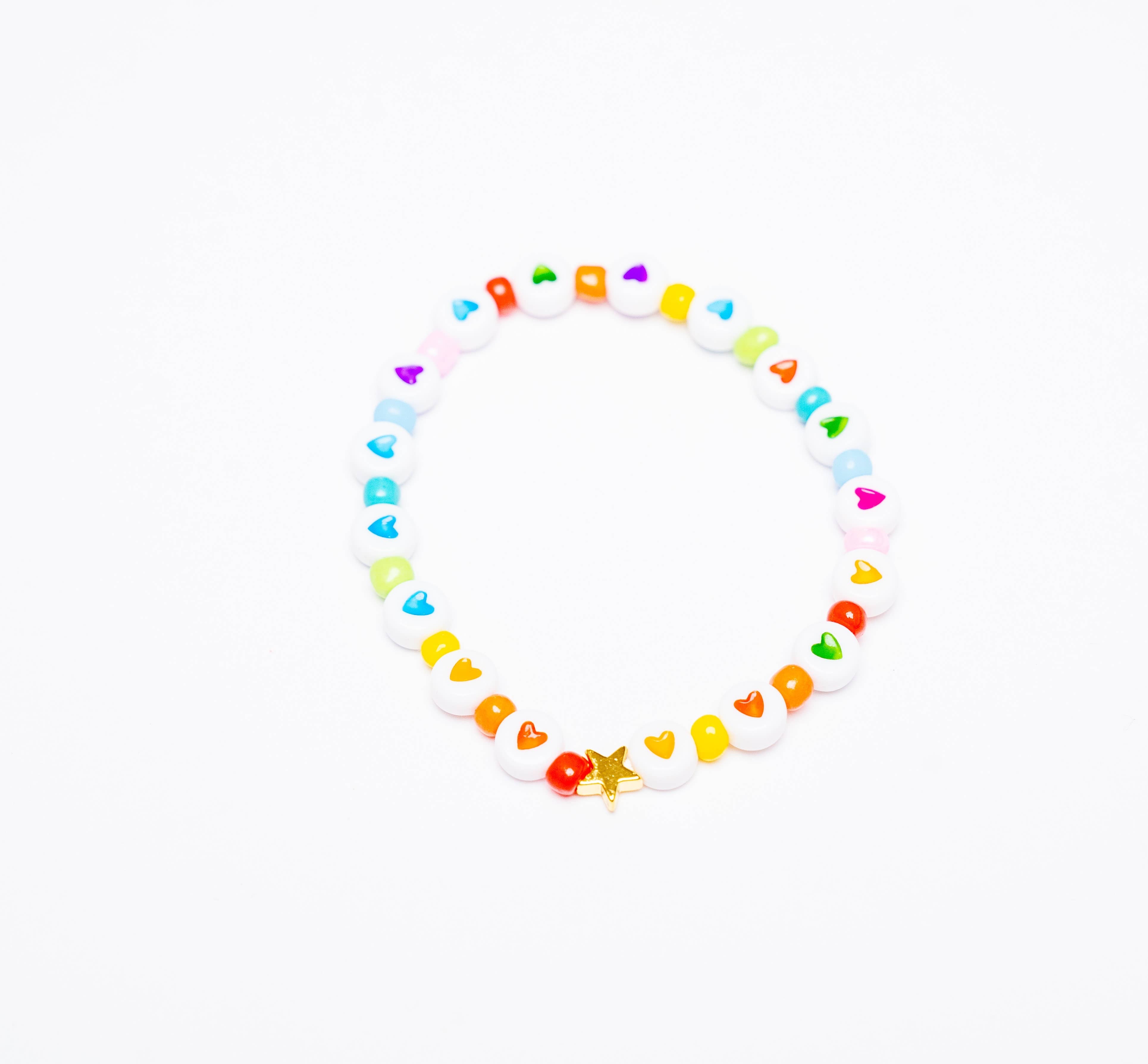 Rainbow Hearts Bracelet