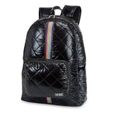 Diamond Stitch Puffer Backpack