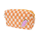 Checkered Cosmetic Bag