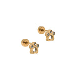 Paw Print Stud Earrings